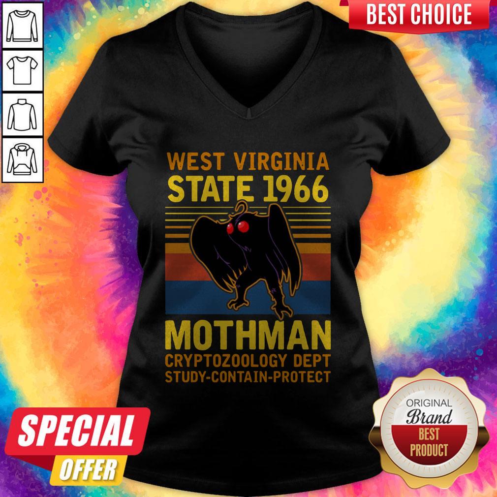Nice West Vigina State 1966 Mothman Vintage Shirt