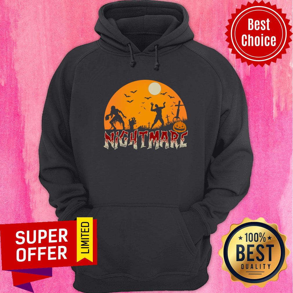 Nightmare Zombie Bat Cemtery Halloween Shirt