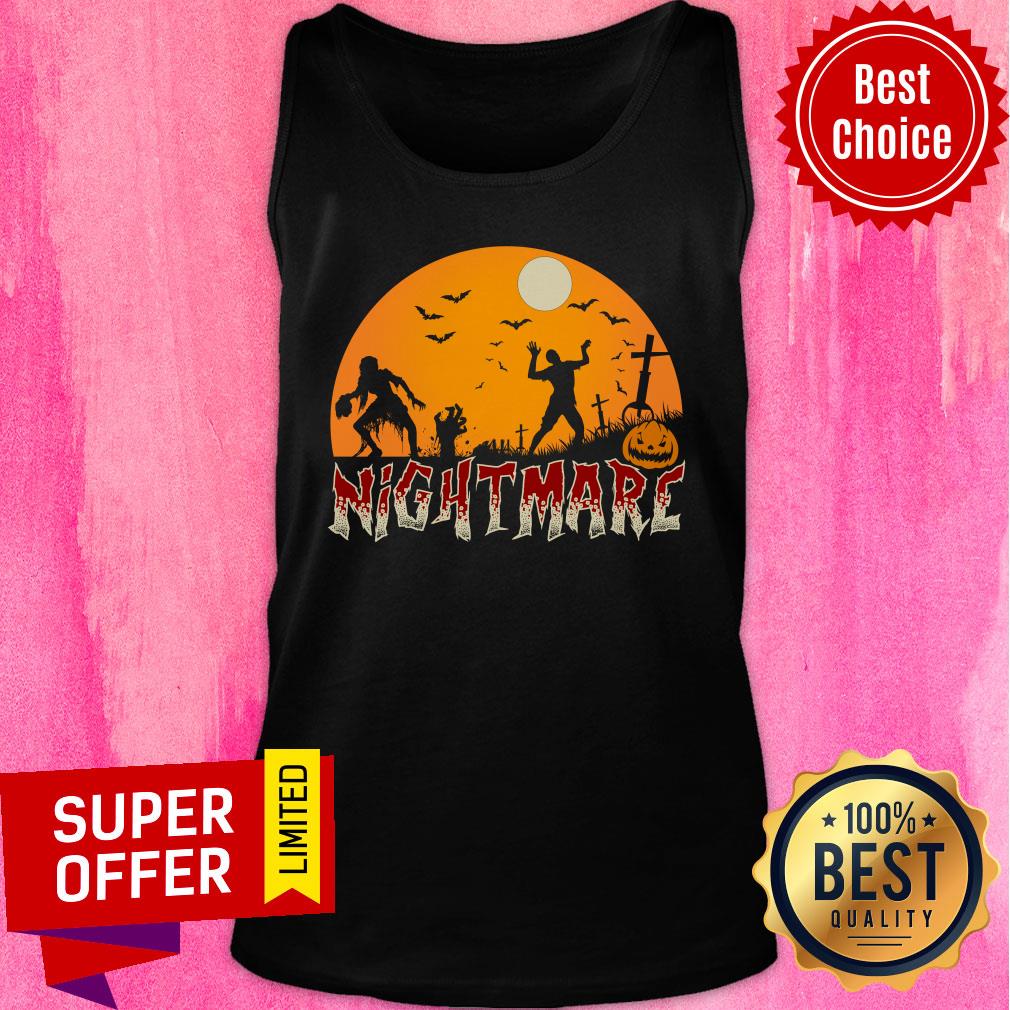 Nightmare Zombie Bat Cemtery Halloween Shirt