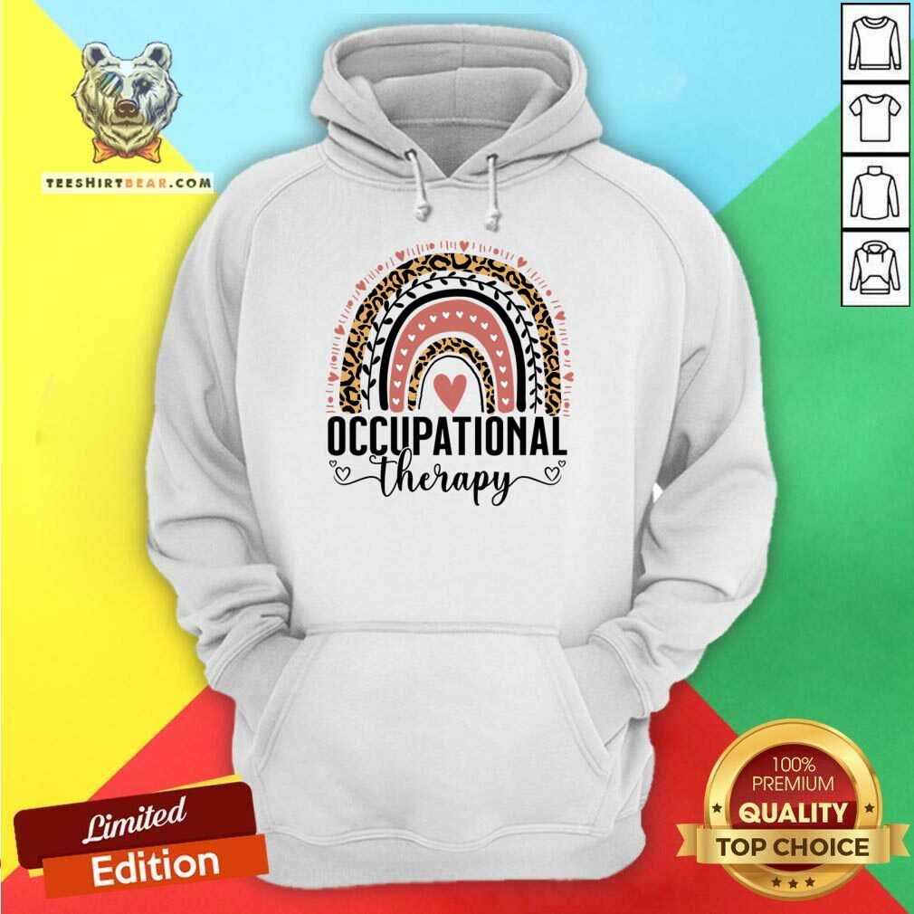 Occupational Therapy OT Month Therapist Boho Rainbow Leopard Shirt