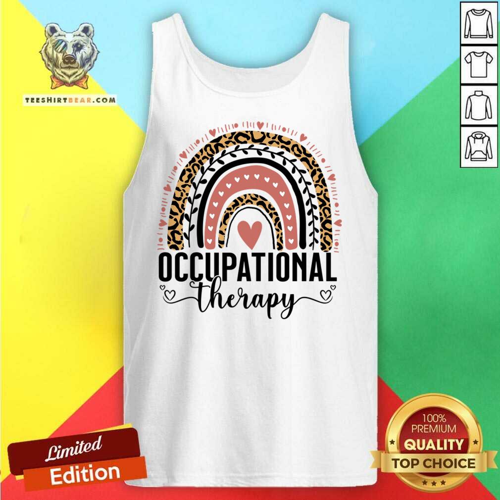 Occupational Therapy OT Month Therapist Boho Rainbow Leopard Shirt
