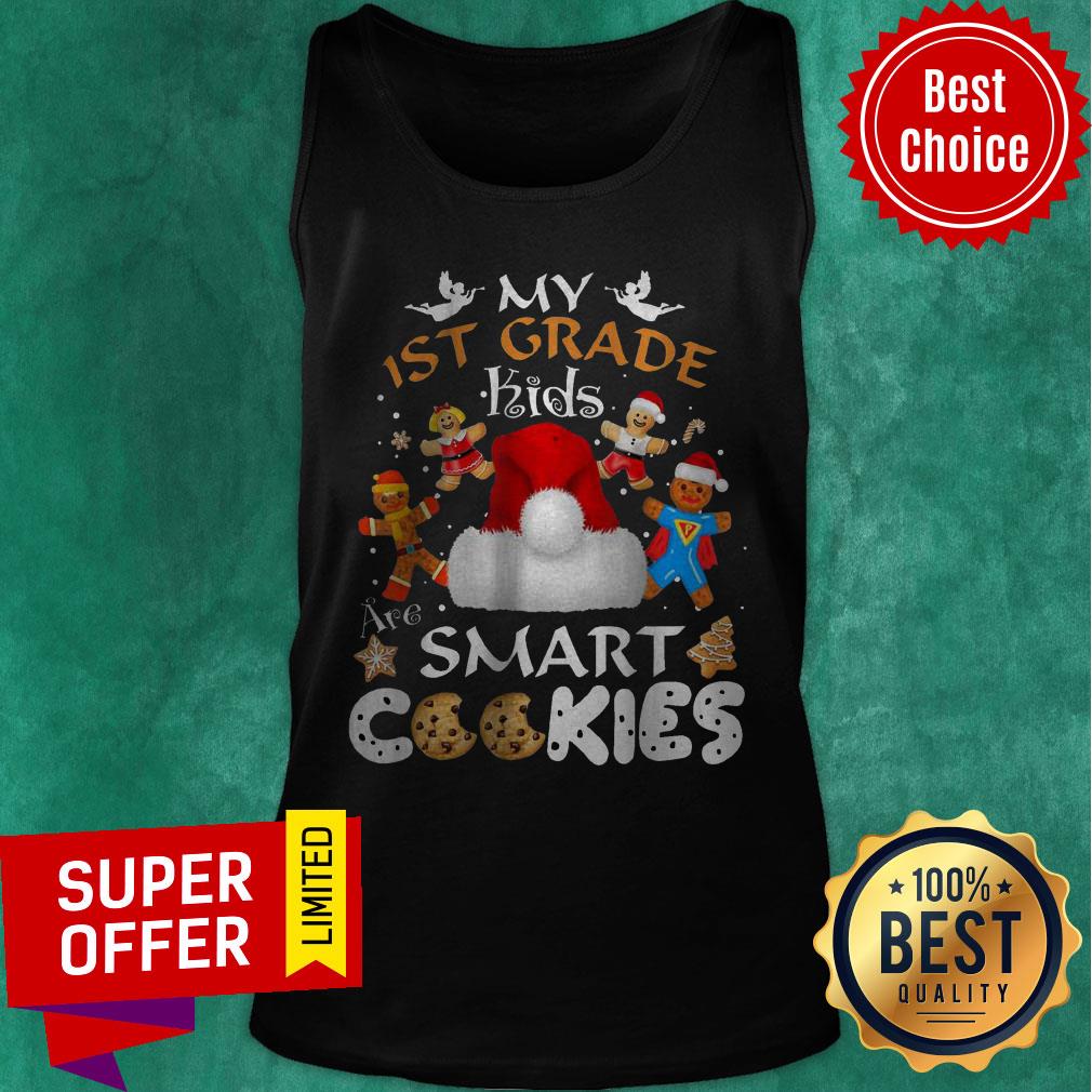 Official 1st Grade Teacher Christmas Smart Cookies Shirt