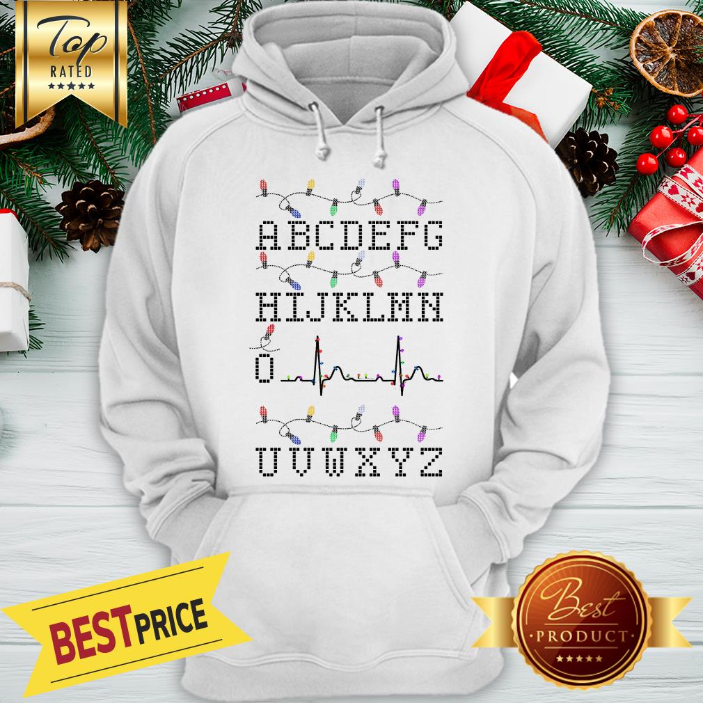 Official Abc Alphabet ECG Christmas Light Shirt