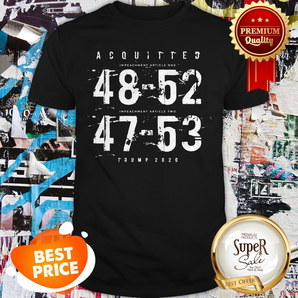 Official Acquitted 48 52 47 53 Trump 2020 Shirt