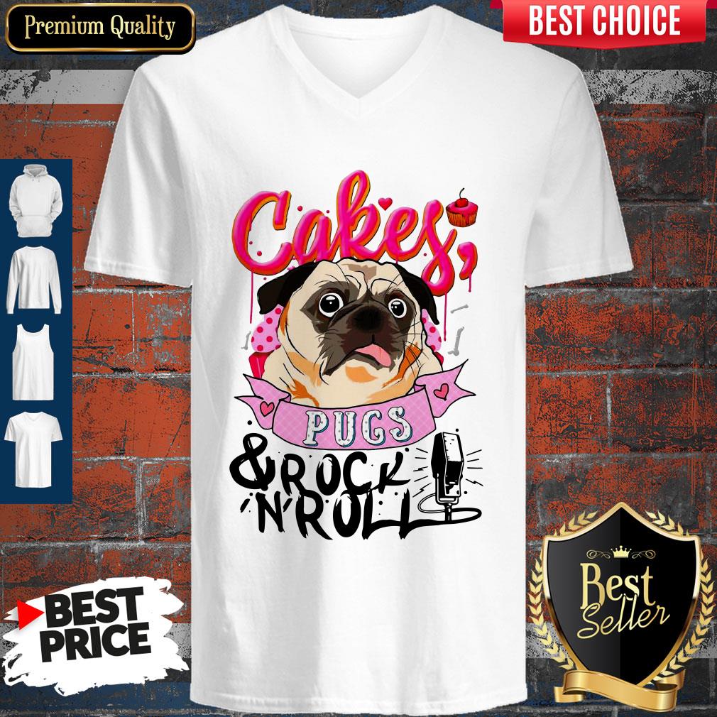 Official Cake Pugs And Rock 'N' Roll Shirt