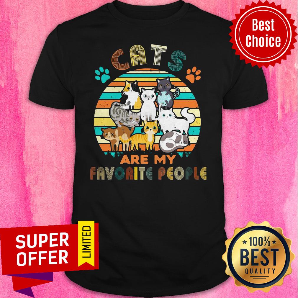 Official Cats Are My Favorite People Vintage Shirt