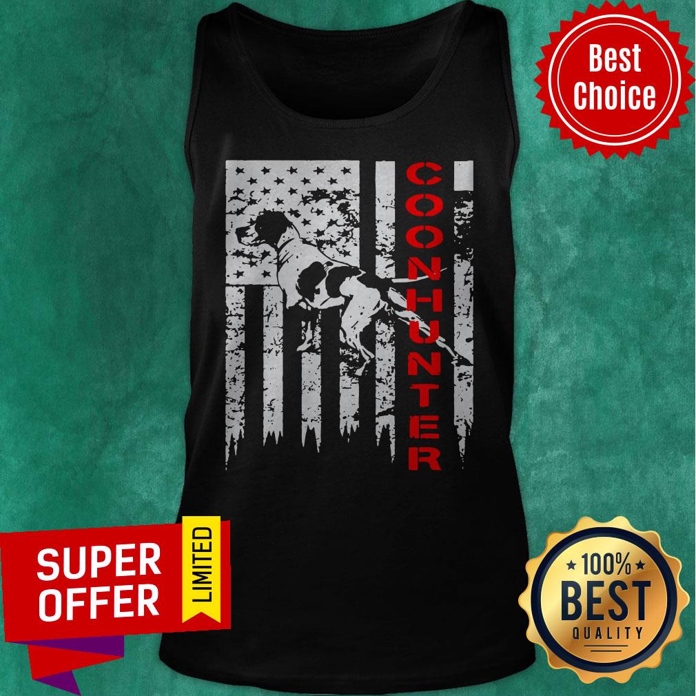 Official Distressed USA Flag For Coon Hunters Shirt