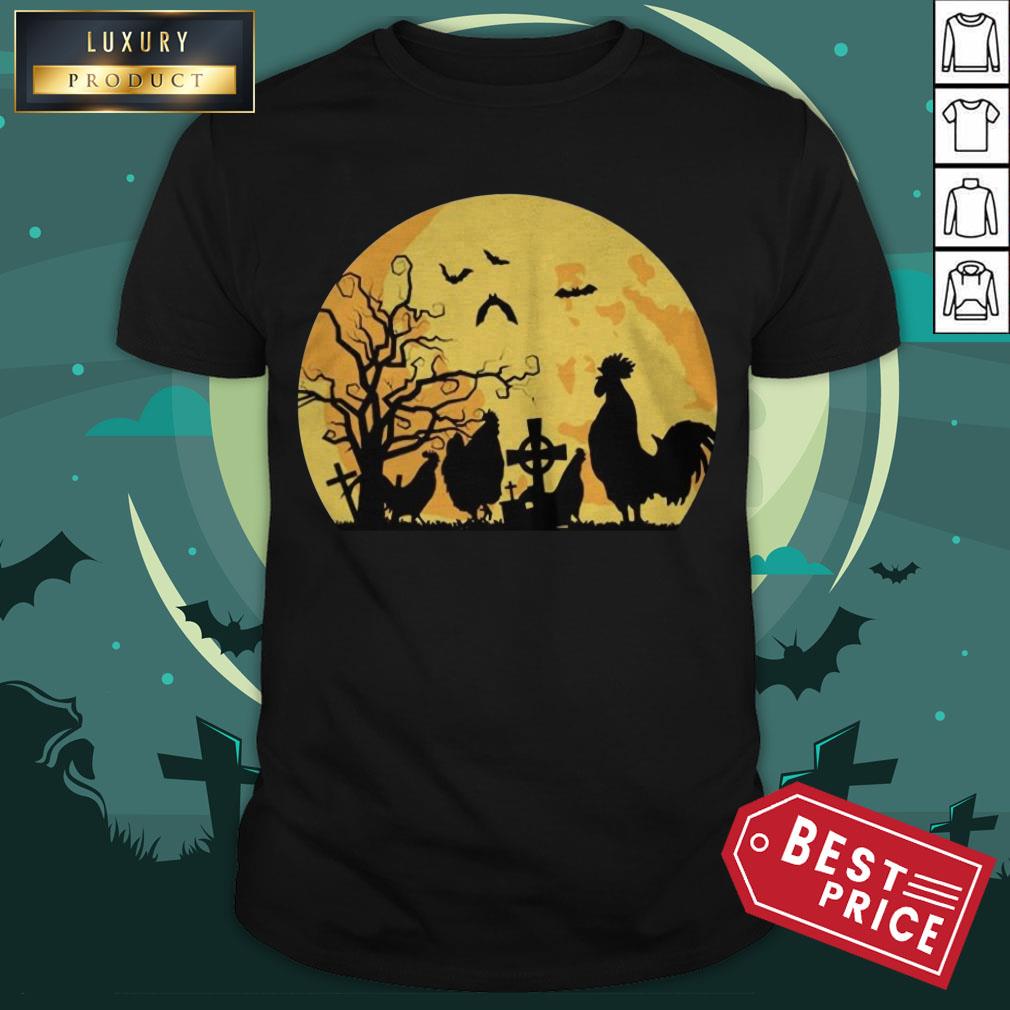 Official Halloween Moon Chicken Shirt