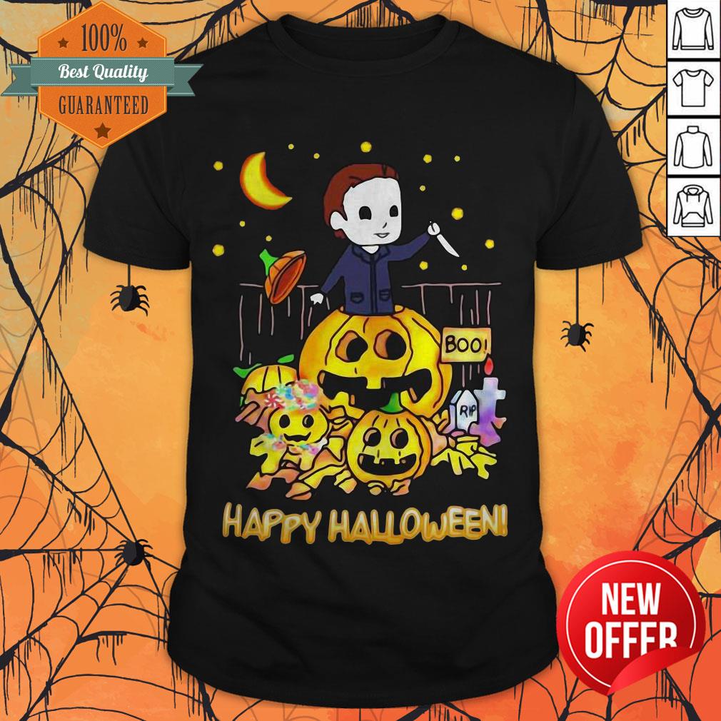 Official Happy Halloween Michael Myers Boo Pumpkins Shirt