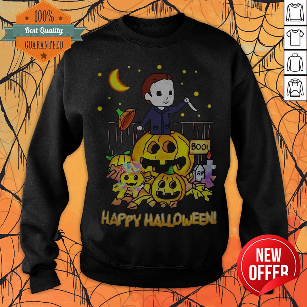 Official Happy Halloween Michael Myers Boo Pumpkins Shirt