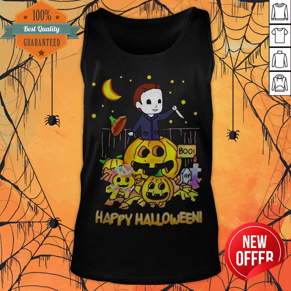 Official Happy Halloween Michael Myers Boo Pumpkins Shirt