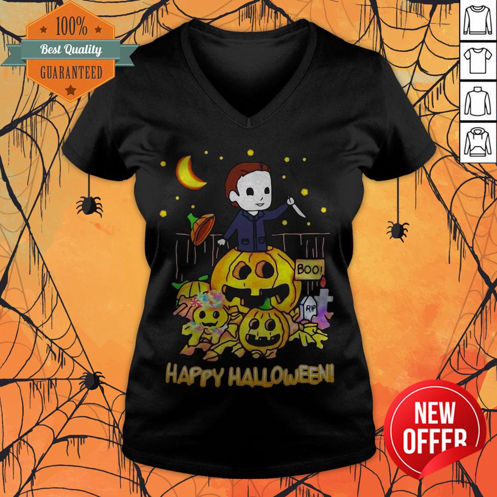 Official Happy Halloween Michael Myers Boo Pumpkins Shirt