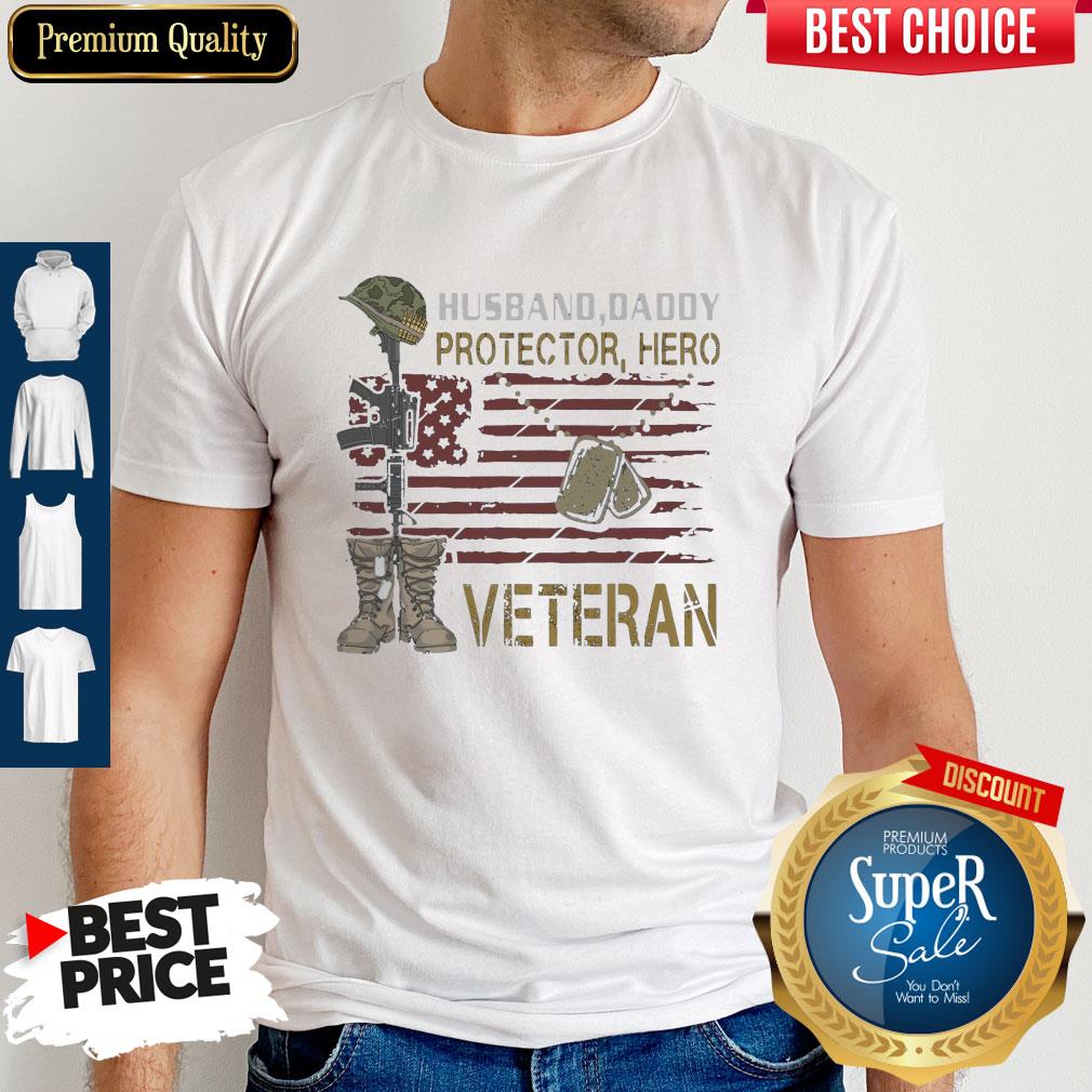 Official Husband Daddy Protector Hero Veteran Shirt