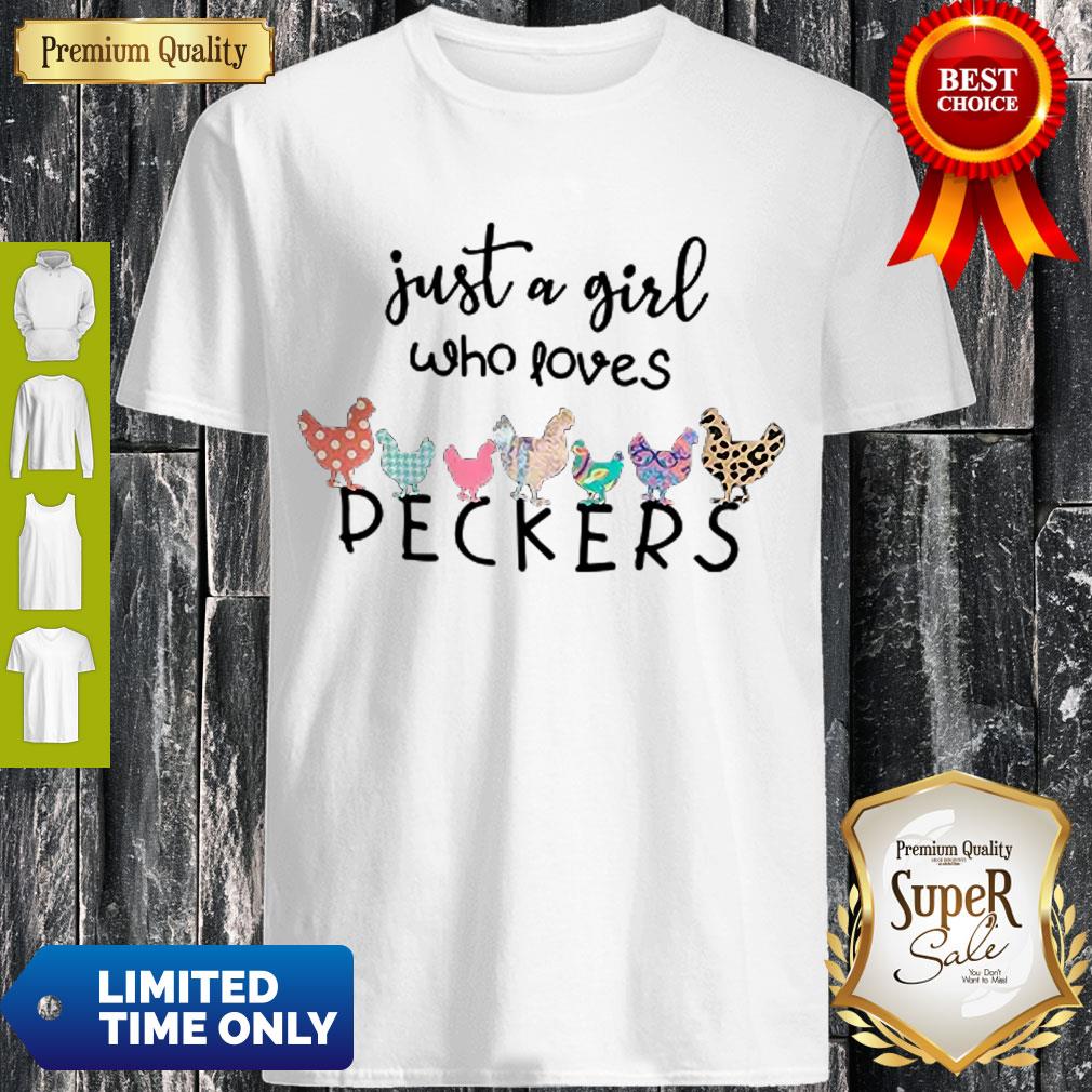 Official Just A Girl Who Lives Deckers Chicken Shirt