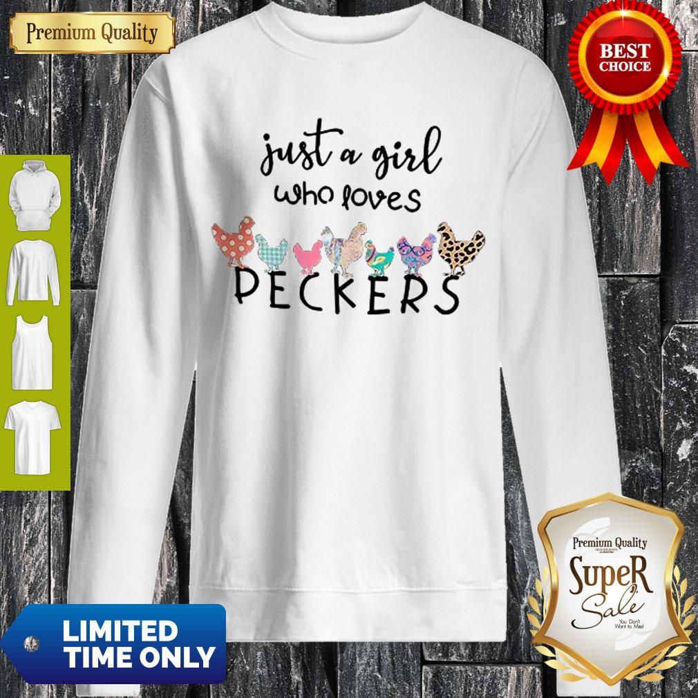 Official Just A Girl Who Lives Deckers Chicken Shirt