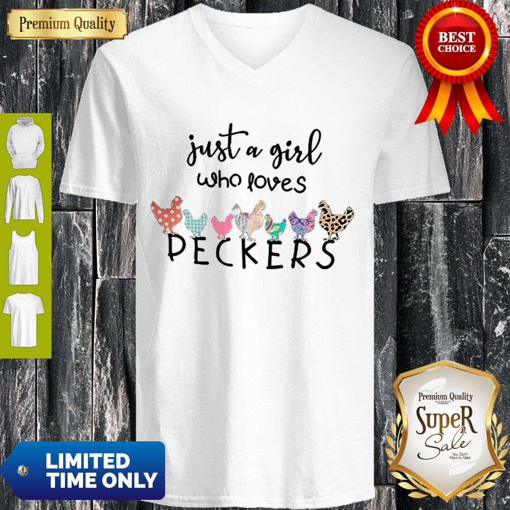 Official Just A Girl Who Lives Deckers Chicken Shirt
