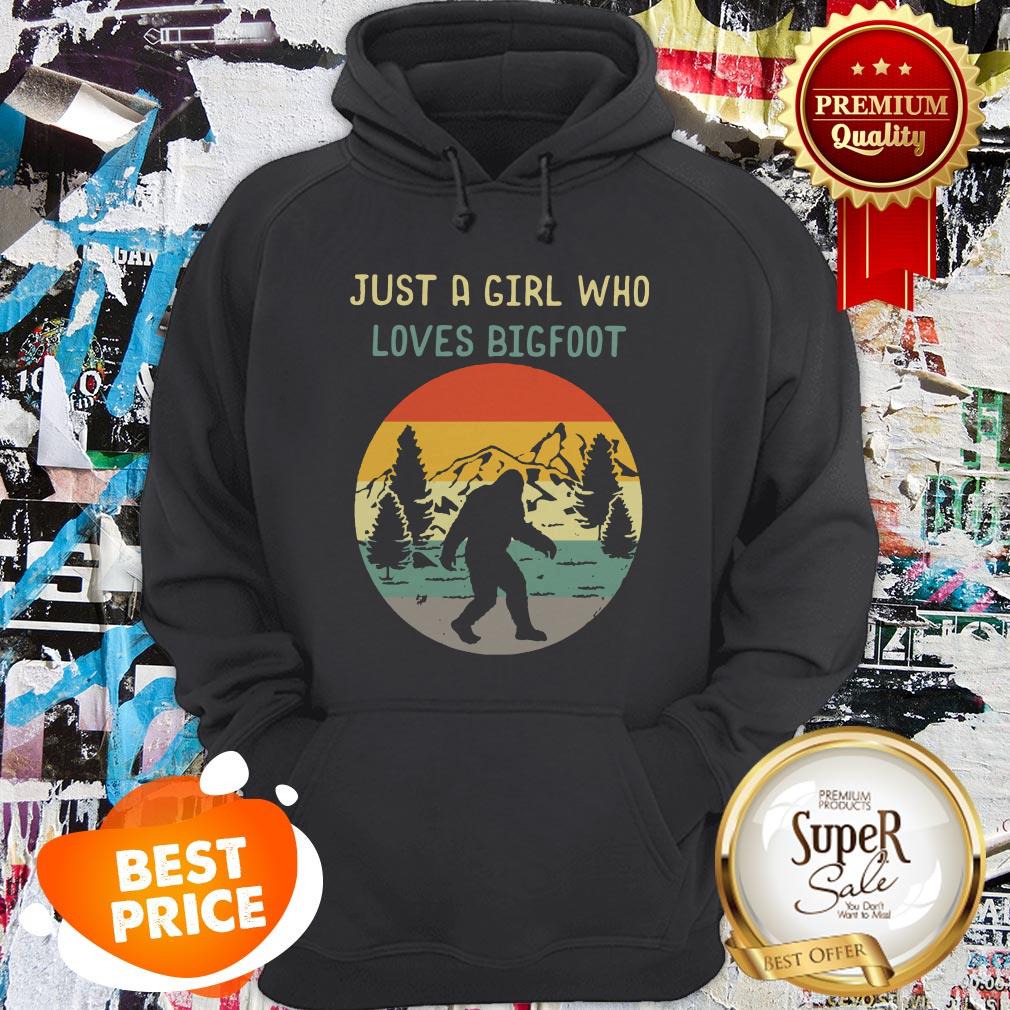 Official Just A Girl Who Loves Bigfoot Sasquatch Girl Shirt