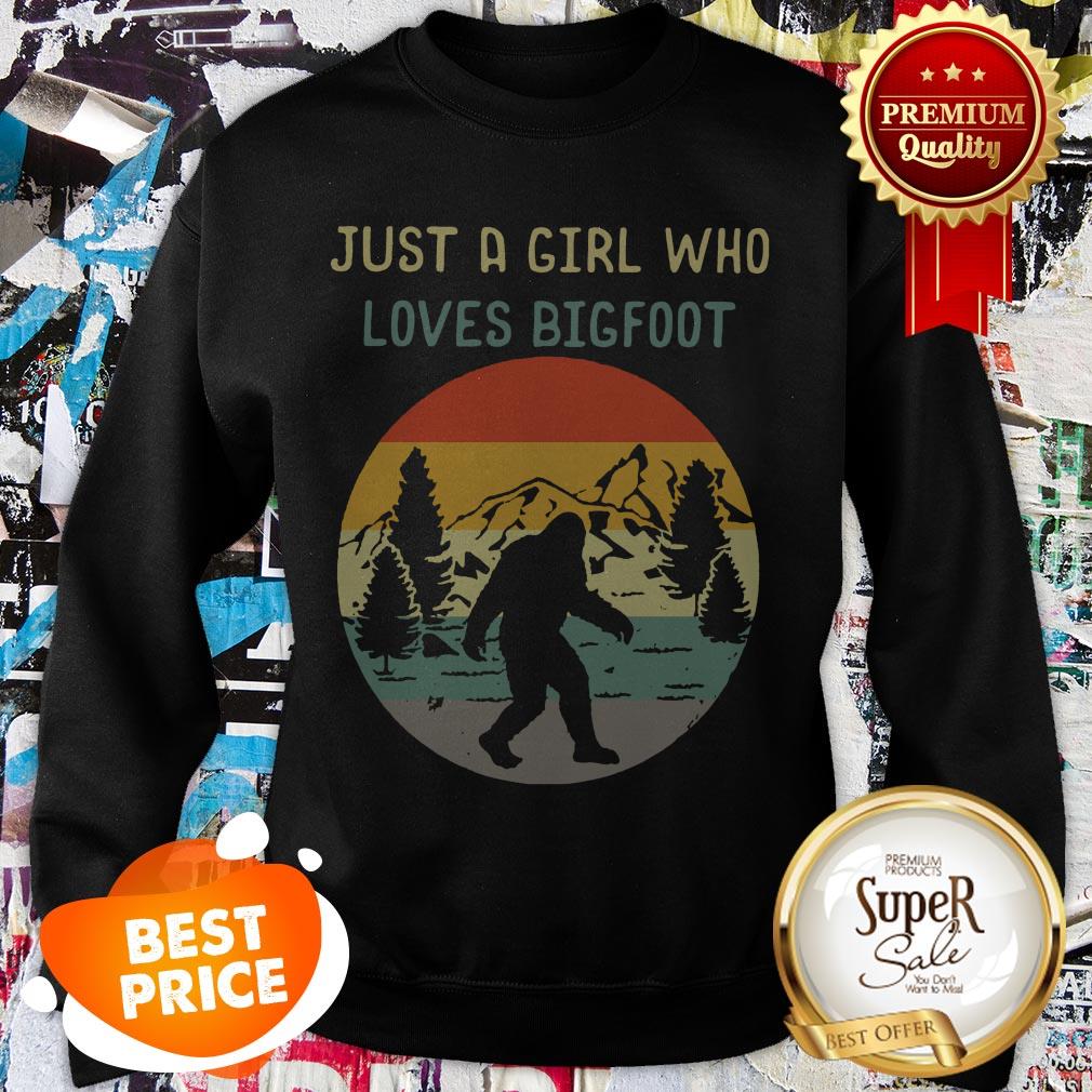 Official Just A Girl Who Loves Bigfoot Sasquatch Girl Shirt