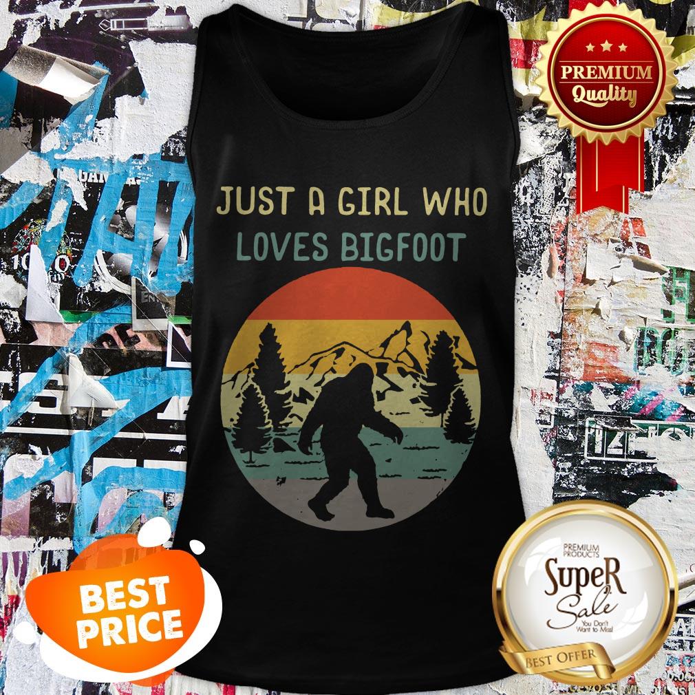 Official Just A Girl Who Loves Bigfoot Sasquatch Girl Shirt