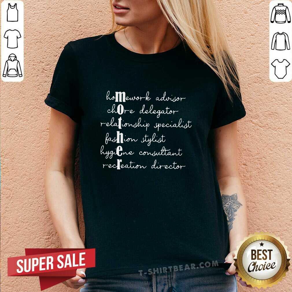 Official Mother Homework Advisor Chore Delegator Shirt