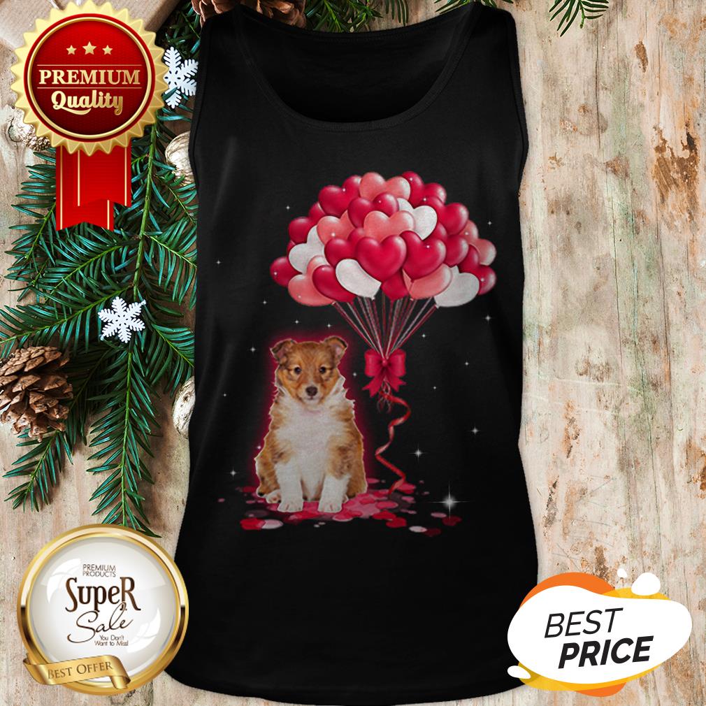 Official Shetland Sheepdog Love Balloons Heart Shirt