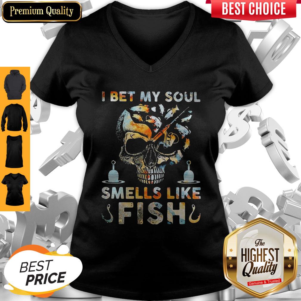 Official Skull I Bet My Soul Smells Like Fish shirt
