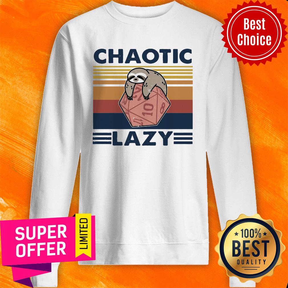 Official Sloth Chaotic Lazy Vintage Shirt