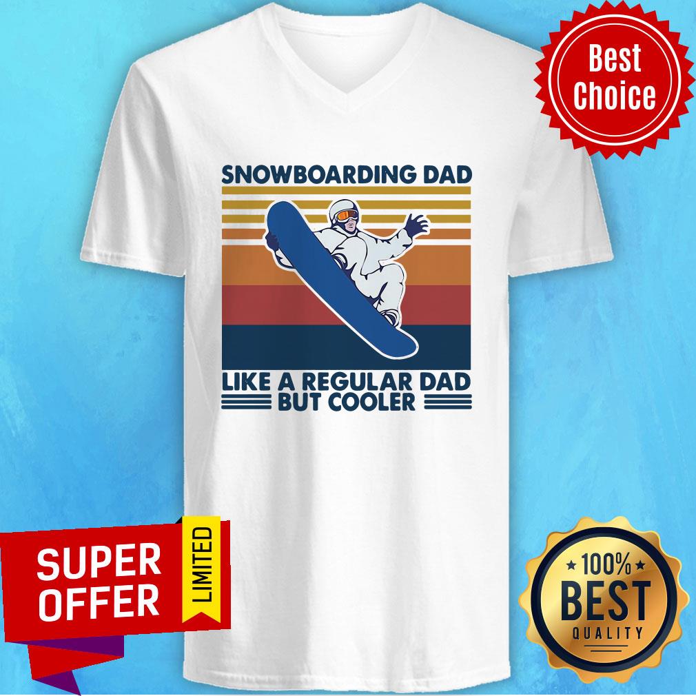 Official Snowboard Dad Like A Regular Dad But Cooler Vintage Retro Shirt
