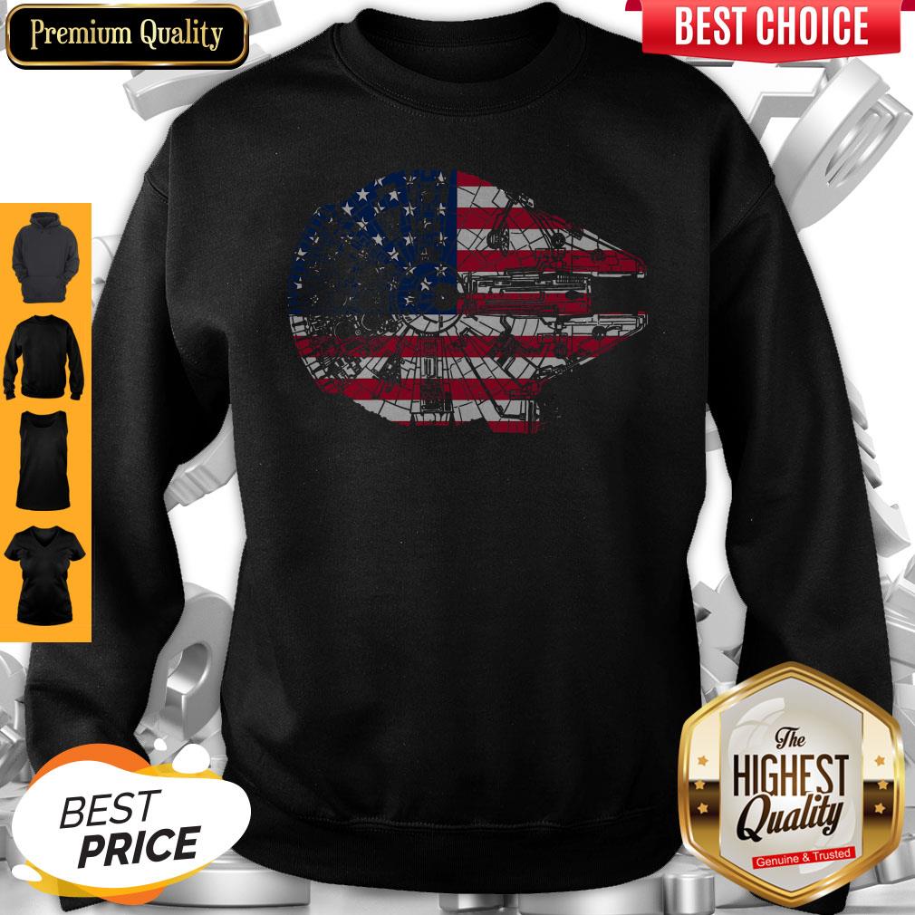 Official Star Wars The Millennium Falcon American Flag Shirt