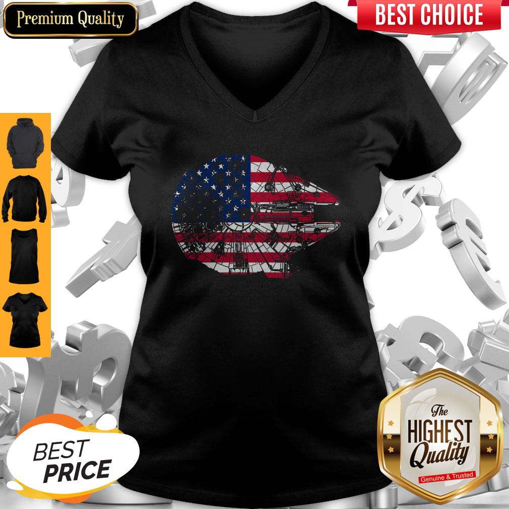 Official Star Wars The Millennium Falcon American Flag Shirt