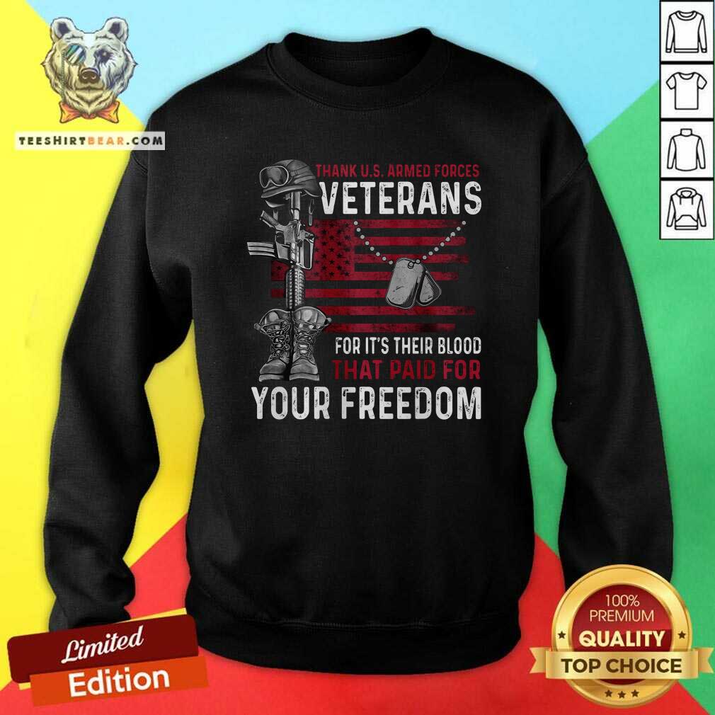 Official Veteran Their Blood That Paid For Your Freedom Shirt