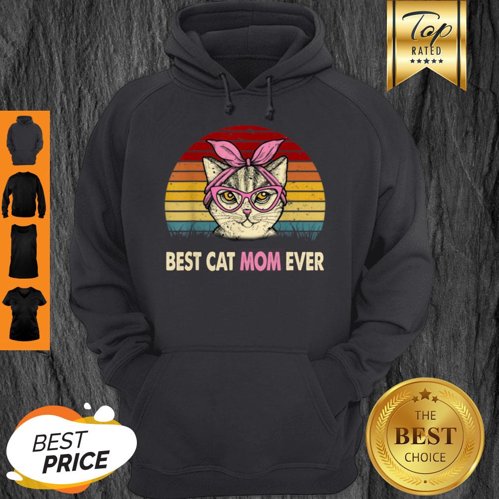 Official Vintage Best Cat Mom Ever Cat Mama Mother Gift Women shirt