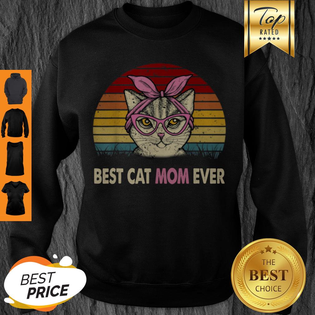 Official Vintage Best Cat Mom Ever Cat Mama Mother Gift Women shirt