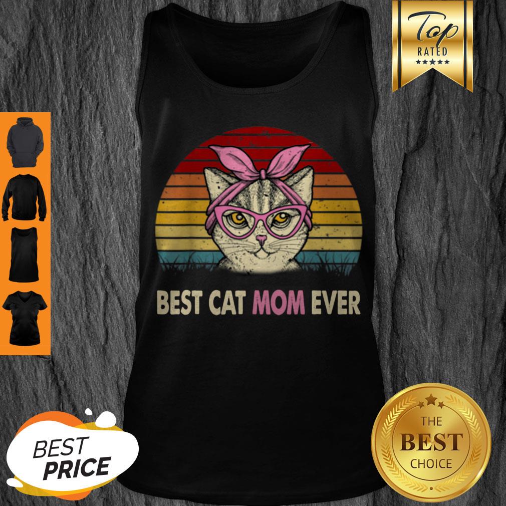 Official Vintage Best Cat Mom Ever Cat Mama Mother Gift Women shirt
