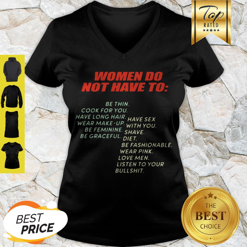 Official Women Do Not Have To Be Thin Cook For You Vintage Shirt