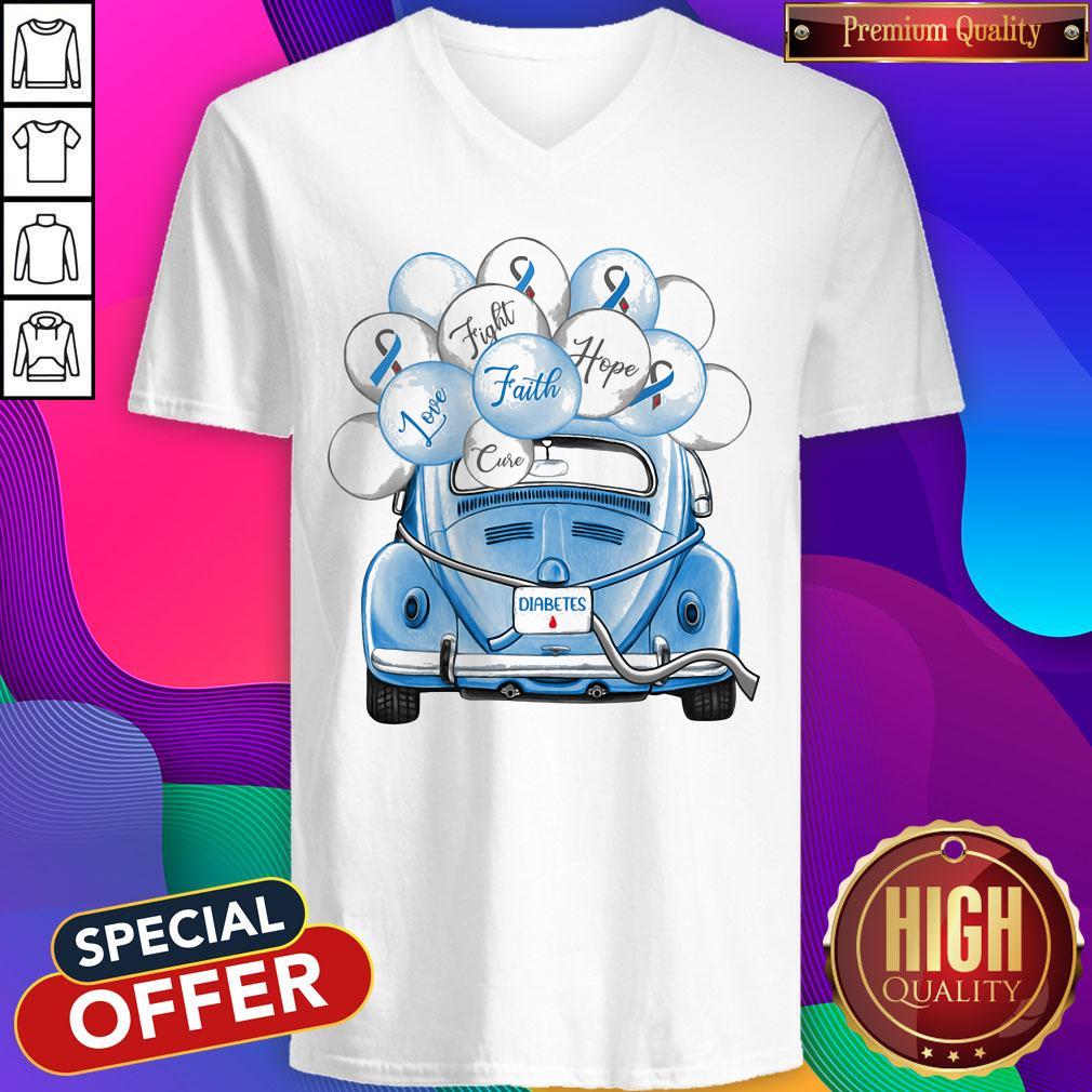 Original Diabetes Fight Faith Hope Love Cure Car Balloons Shirt