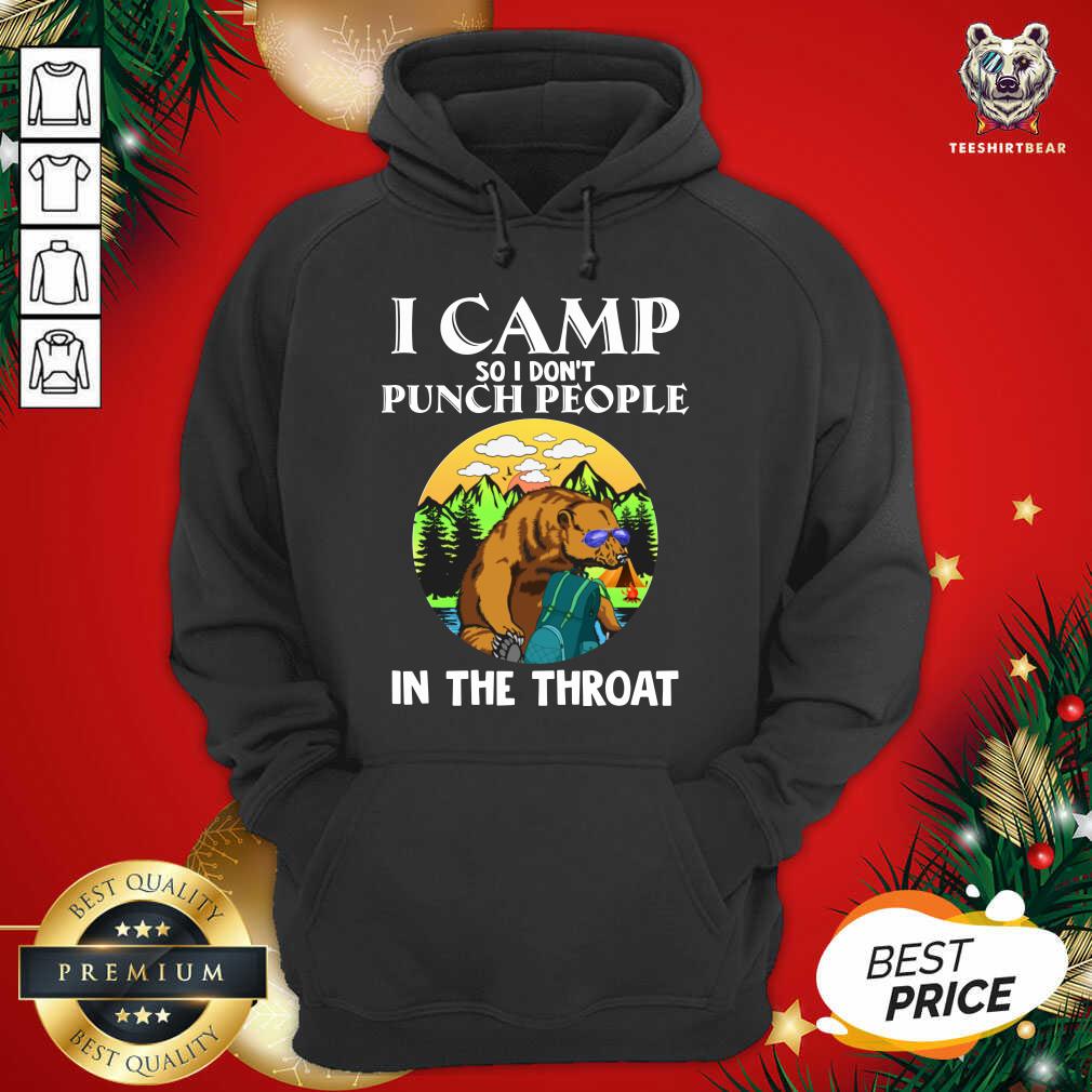 Original I Camp So I Don't Punch People In Throat Sloth Camper Shirt