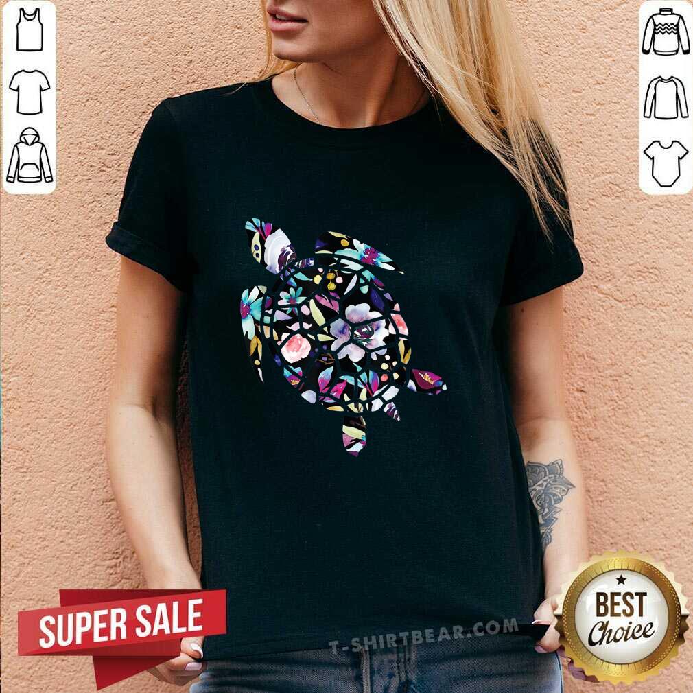 Original Sea Flower Turtle Shirt
