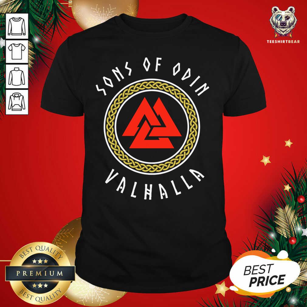 Original Sons Of Odin Valhalla Viking Valknut Shirt