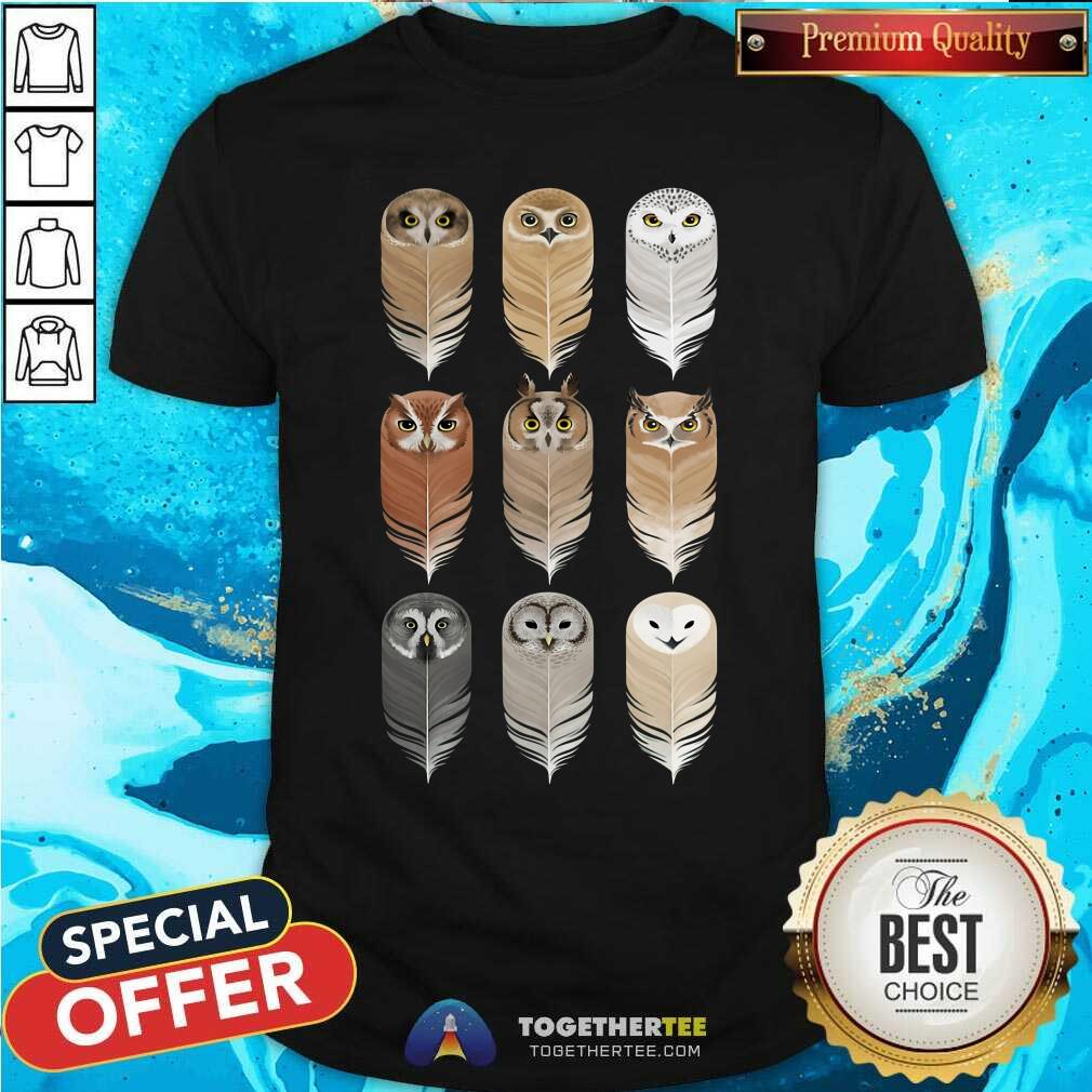 Owl In Feathers Shirt