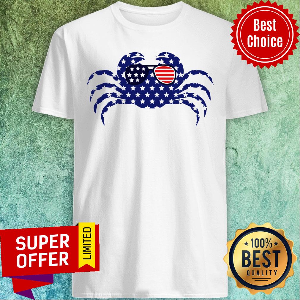 Patriotic Americana Crab USA Flag Shirt