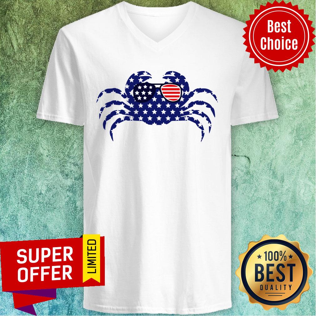Patriotic Americana Crab USA Flag Shirt