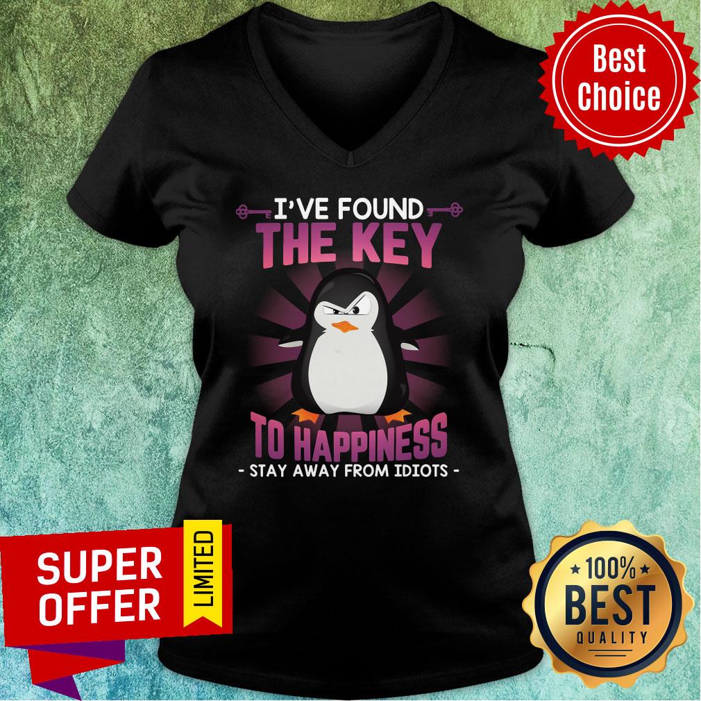 Penguin Stay Away Idiots Found The Key To Happiness Shirt