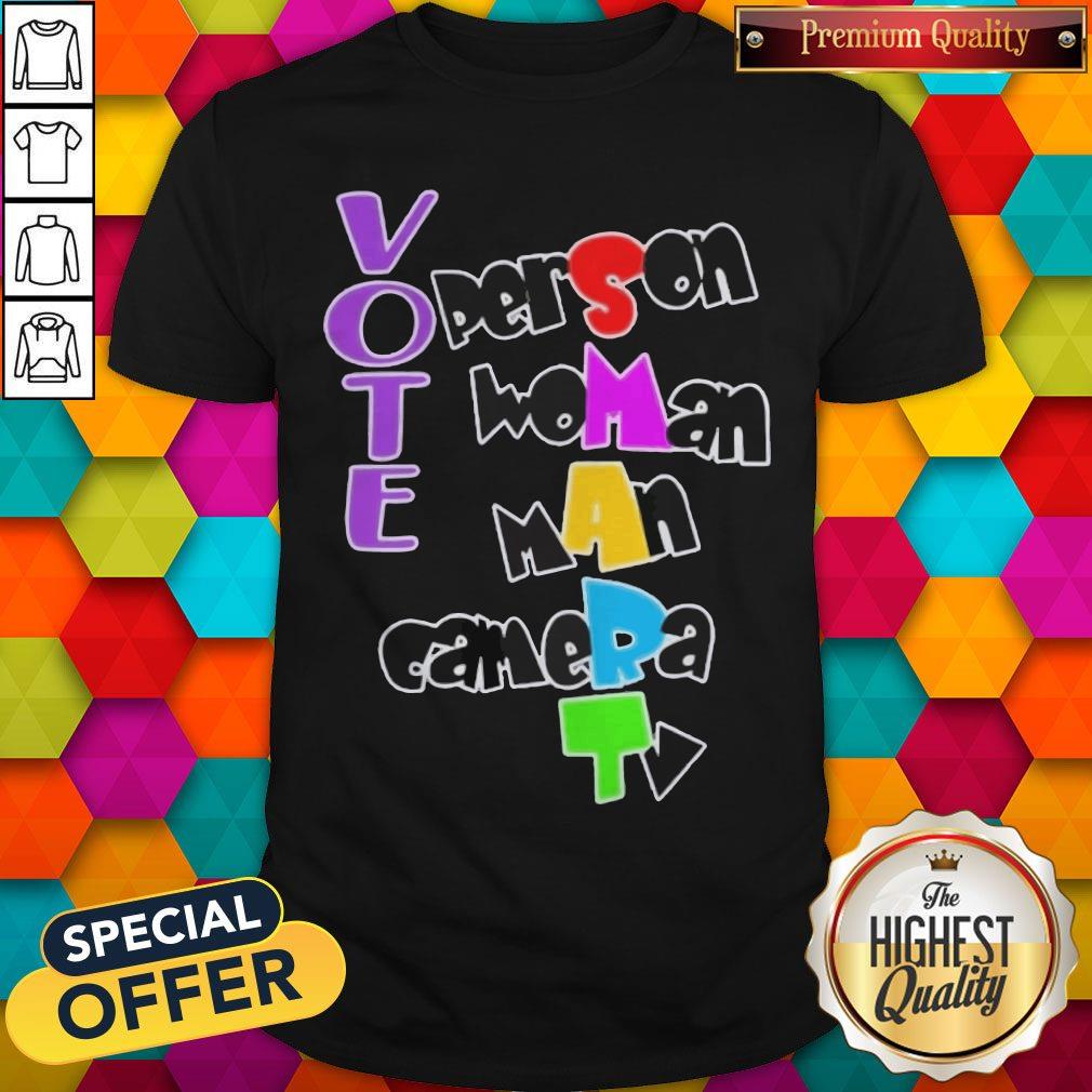 Person Woman Man Camera TV Shirt Anti Trump Shirt 2020 Elections Shirt