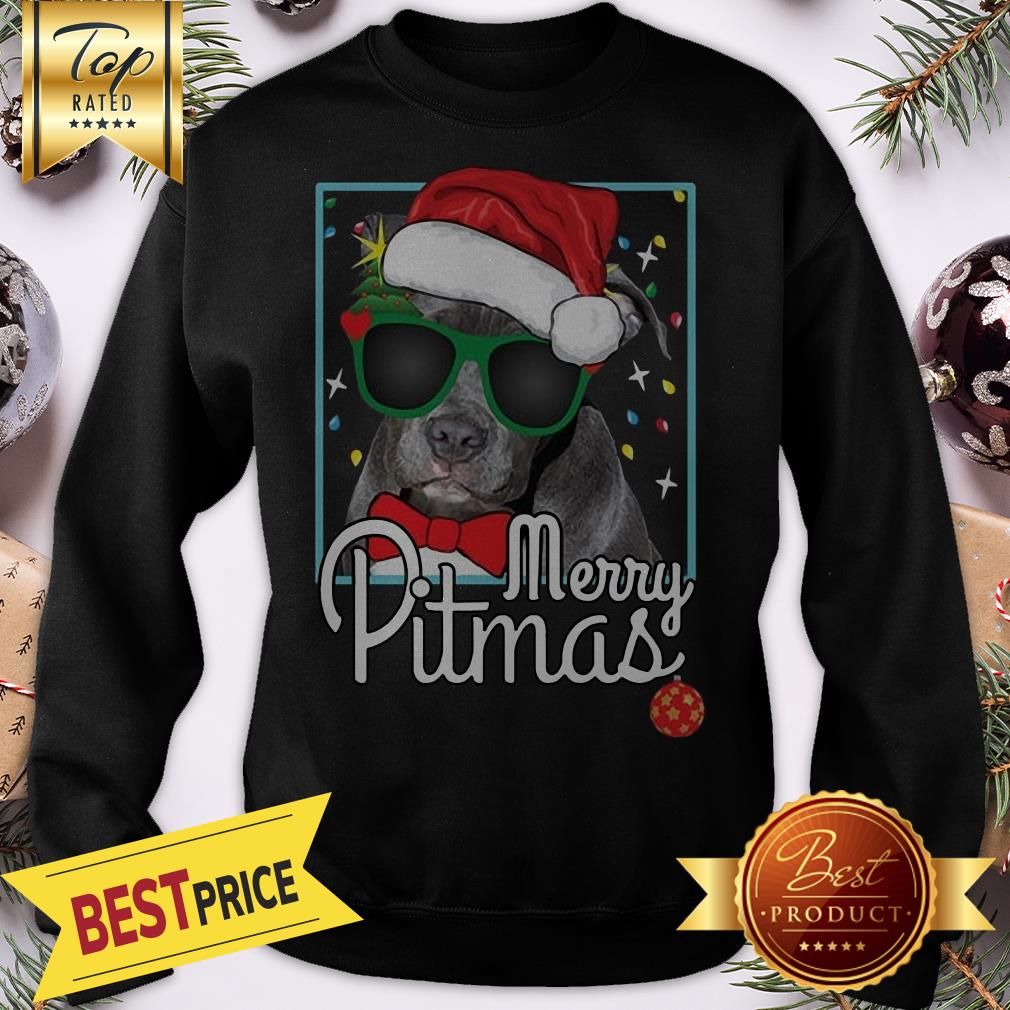 Pitbull Shirt Pit Bull Dog Santa Christmas Shirt