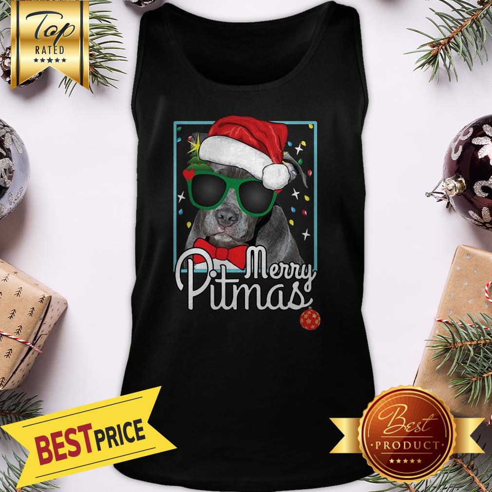 Pitbull Shirt Pit Bull Dog Santa Christmas Shirt