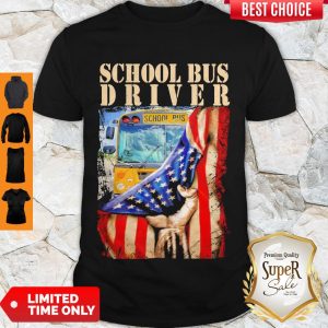 Premium School Bus Driver American Flag Shirt