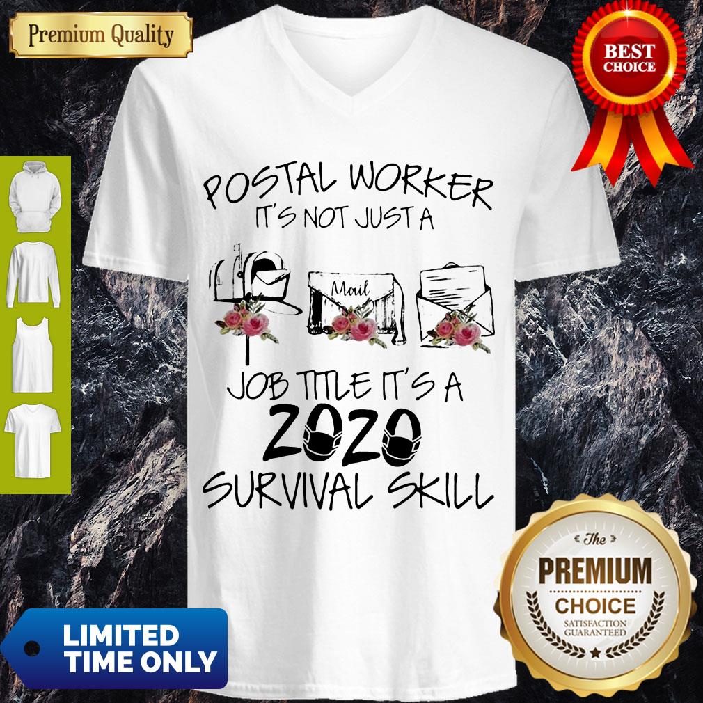 Postal Worker It_S Not Just A Job Title It_S A 2020 Mask Survival Skill T-Shirt