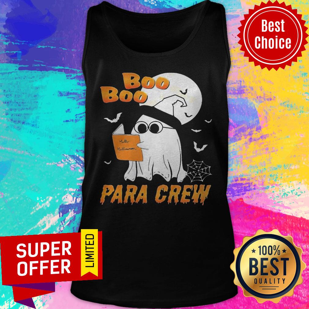Premium Ghost Read Book Hello Halloween Boo Boo Para Crew Shirt