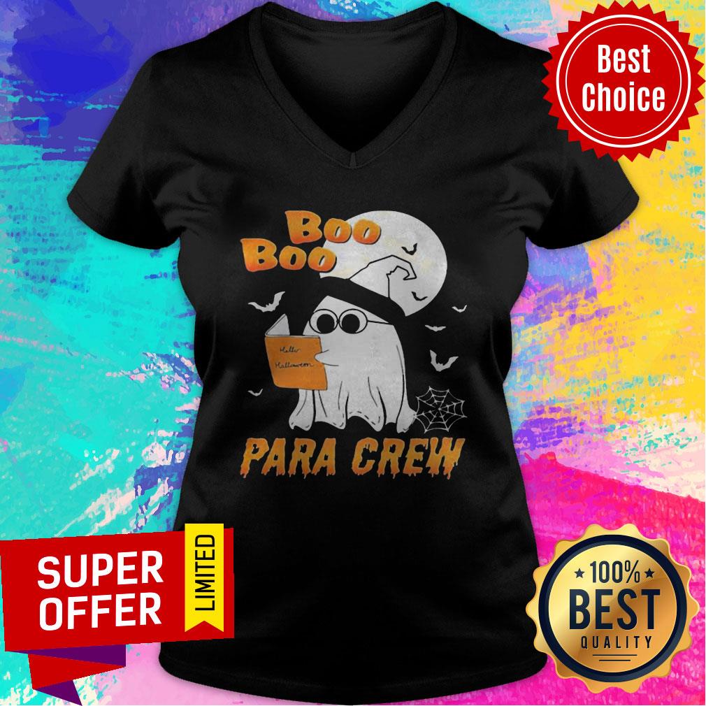 Premium Ghost Read Book Hello Halloween Boo Boo Para Crew Shirt